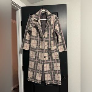 EUC CLICHE Plaid Sweater Coat, S